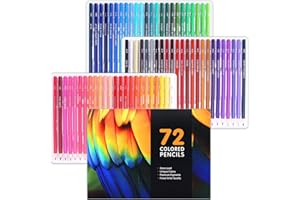 COZII Premium 72 Coloured Pencils Set - Soft Core, Vibrant Colours for Adults & Kids