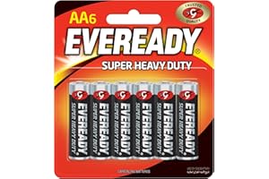 Eveready Super Heavy Duty Battery, Size AA, Pack of 6 Blister Card - 6 حجر قلم