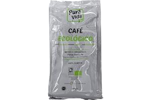 TJTFJS Pura Vida Café Ecológico Natural Molido - 4 Paquetes de 250 gr - Total: 1000 gr