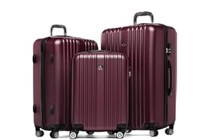 FERGÉ Set valises Trolley Toulouse | Bagages Rigide 4 Roues 360 degrés | Valises Voyage léger Vacances