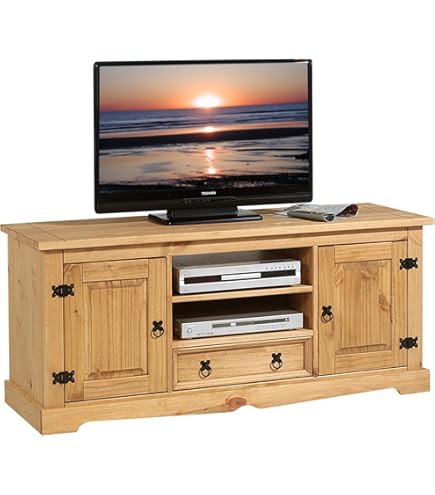 Mobile Salone Qualità Italiana Porta TV In Legno Massello Noce