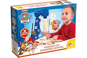 LISCIANIGIOCHI COLORBABY La Patrulla Canina Proyector para dibujar, Dibuja y colorea, Paw Patrol, Con luz, Rotuladores, Pegatinas y pegamento, Juguete dibujo, Proyectar y colorear, Regalo 3 años (47885)