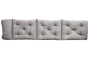AMBIENTE HOME Ambientehome Deckchair Auflage für Liege, grau, ca 195 x 49 x 8 cm, Polsterauflage, Kissen