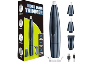 FANHEE Nasenhaartrimmer Herren 3 in 1 Nasenhaarschneider USB Ohrhaarschneider Professioneller Schmerzfreier Augenbrauen Gesichtshaarschneider Haarschneider mit AKKU, Haartrimmer für Männer & Frauen