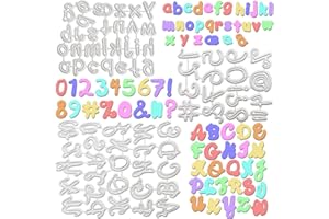 BAIYUANLI 72 fustelle in metallo con numeri 0-9, per fai da te, album di ritagli, biglietti (3 stili)