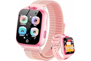 ADUOGENG Reloj Inteligente Niño con Llamada SOS/26 Juegos/13 Hábitos de Despertar, Smartwatch Niño Niña con Audiolibro/Tarjetas de Palabras, Música, Podómetro, Regalo de Reloj Inteligente para Niños