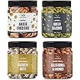 GreenFinity Dry Fruits Combo Pack - 1kg (Almonds, Cashews Nuts, Green Raisins, Anjeer - Each 250g) - All Premium.