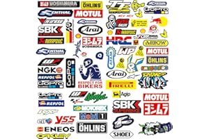 AHLMA 90 set Pegatinas Coche Patrocinadores Moto Scooter Vinilo Moto Pegatinas Moto Pegatinas Casco Aptos para Motos, Coches de Carreras, Cascos, etc. (A)