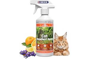 KinderPet® Cat Repellent Spray Stop Cats Anti Fouling Cat Deterrent Stop Fouling Pooping Peeing Urinating Scratching Lavender Lemon Orange 500ml Made in The UK