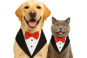 BURAQ Dog Tuxedo Bandana, Ideal for Dog Birthday Decorations, Adorable and Comfortable Pet Apparel (M - Black)