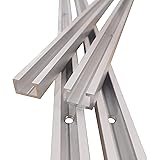 Profilo a C in alluminio M8 forato con viti, 1 m, adatto a viti M8, anodizzato, profilo in alluminio a C con fori, 17 x 11 mm