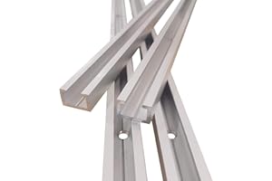 ALUTEC METALLBAU Aluminium C-Profil 1m Silber M8 | gebohrt inkl. 5 Schrauben | Alu T-Nut Schiene für Werkstatt & Frästisch | eloxiert, 17x11mm | 1 Stück