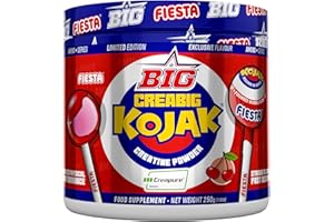 BIG - Creatina Creapure ® - Creatina Monohidratada Creapure en Polvo, Rendimiento Físico y Recuperación - Materia Prima Premium - Monohidrato de Creatina de Rápida Absorción, Vegana (250g, Kojak)