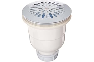 Nicoll 92914 Bonde Douche 90 Grille INOX s.v 795 0205115, Blanc