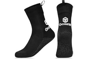 Goosehill Neoprensocken, 3mm Tauchsocken/Thermosocken/Neopren Socken mit Anti-Rutsch Partikeln für Herren und Damen, Geeignet zum Tauchen, Schnorcheln, Schwimmen, Kanufahren, Beachvolleyball, Paddeln