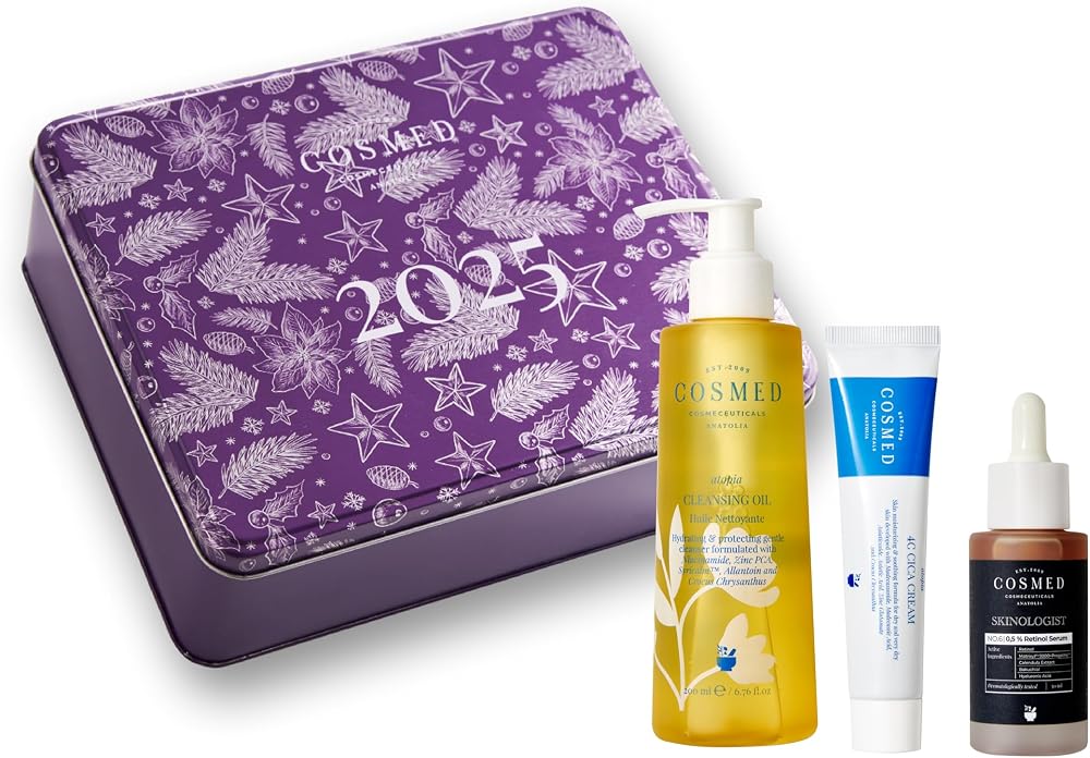 Cosmed 2025 Retinol Rutini Set - Yüz Temizleme Jeli, Cica Krem ve Retinol Serum