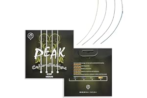 M MI & VI MIVI PEAK Classic Cello Saiten - 1/8 Maßstab Full Set (A-D-G-C) | Student Beste Wahl | Deutscher Stahlseilkern | Kugelenden | Medium Gauge Tension - von MIVI Music