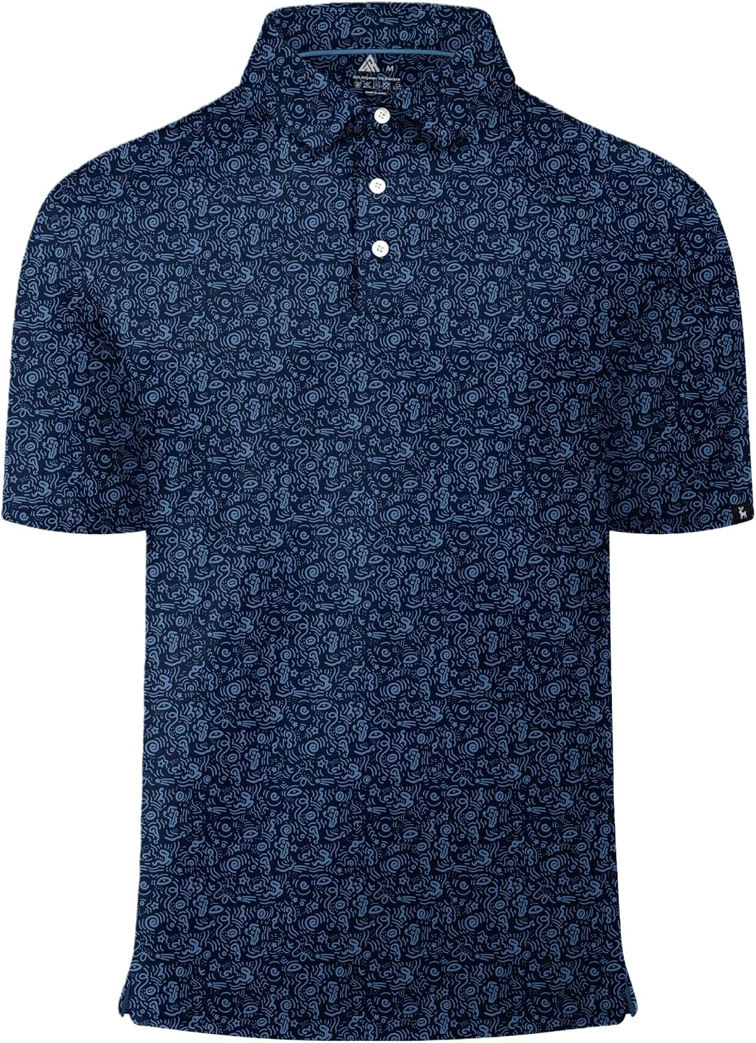 SwissWell Polo Hombre Manga Corta UPF 50+ Golf Polos Secado Rápido Transpirable Tenis Polo Camisetas Estampadas de Verano Casual T-Shirt