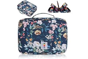 AYVANBER Kolorowy piórnik maks. 220 przegródek, duża pojemność, nylonowy piórnik z zamkiem błyskawicznym, organizer na kredki akwarelowe ​z praktycznym etui dla studentów, dorosłych, artystów,