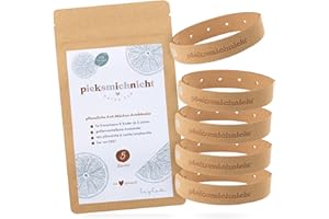 pieksmichnicht Pflanzliche Anti-Mücken Armbänder Mückenschutz Insektenschutz für Kinder und Erwachsene Outdoor Camping Mosquito DEET frei