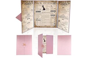 JEZIORO 1954 Poster UK,70th Birthday Decorations,Supplies Happy Birthday Decoration,Funny Ideas Party Decor Gift for Men or Women,Folding Poster Book Presents for Daughter/Sister/Female/Mens of Presents