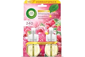‎AIR WICK Air Wick Duftstecker Nachfüller Duo – Duft: Kirschblüte und Himbeere – Fruchtig-floraler Raumduft für die Steckdose – 2x 19ml Duftölflakon-Nachfüller