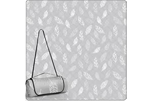 ‎DEWUR DEWUR Picknickdecke wasserdicht waschbar, Stranddecke Sandfrei XXL Campingdecke Strandmatte isoliert mit wasserdichter Unterseite (200 x 200 cm, Grau)