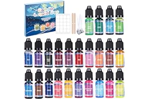 VIBINHO Coloranti Liquidi per Candele - 20 Colori ad Alta Concentrazione per Cera di Soia, d'Api e Gel - Kit Professionale per Fai da Te e Realizzazione