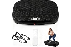 Worldgeil Vibrationsplatte Rüttelplatte Sport für Zuhause - 199 Vibrationsstufen 9 Programme Vibrationsplatte mit Integriertem Lautsprecher zum Abnehmen & Ganzkörpertraining Max. Belastung 150 kg