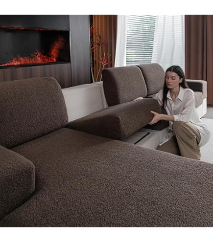 Ystyle Bankhoes Met Links Rechts Schiereiland, Stretch Hoekbankhoes, Sofahoes Chaise Longue, Bankhoes in L-vorm (2 Plaatsen 2 Plaatsen, Turkoois