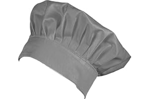 MISTER PATCH Work Team Gorro liso cocinero con velcro adaptable. HOMBRE Gris UNICA