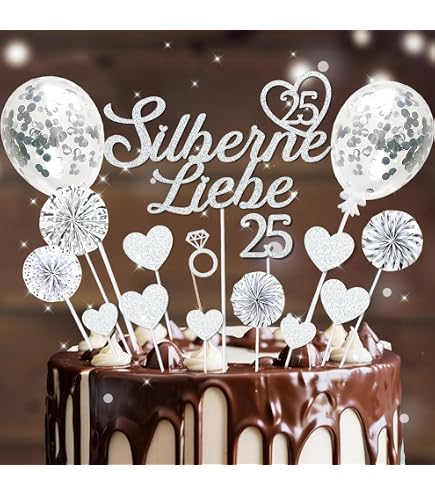 Rsstarxi Tortenaufsatz „Happy 80th Anniversary“ – Glitzernd, 15x23,6 Cm, Aus Karton, Für Kuchen & Desserts