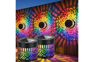 Solar Mandala Light – 7‑Color Changing Projection, 1pcs, Battery‑Powered | 7-Color Changing Projection, Battery-Powered