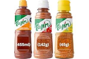 APG FINE FOODS Tajin Seasoning Bundle Containing Tajin Clasico with Lime 142g, Tajin Habanero with Lime 45g, and Tajin Chamoy Sauce 455ml Authentic Mexican Flavouring