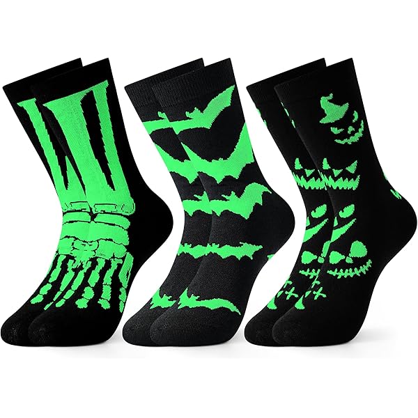 Halloween Socken Set 5 Paar - Kinder 8-12 Jahre Mit Kürbis & Geister Motiven