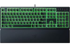 Razer Ornata V3 X - klawiatura do gier z płaską membraną mecha, przełączniki z membraną, ergonomiczne podparcie dłoni, klawisze z powłoką anty-UV) QWERTY US Layout | czarny