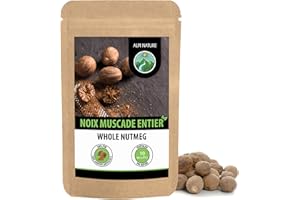 Alpi Nature Noix de Muscade Entière 10 Pièces, Noix de Muscade pour la Cuisine et la Pâtisserie
