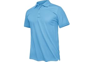 TACVASEN Men's Breathable Golf Polo Shirt Quick Dry Short Sleeve Casual Work Polo T-Shirt