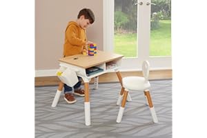 Liberty House Toys Kids Scandi Height Adjustable Table and Chair Set