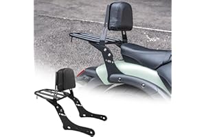 FATEXPRESS Motorcycle Steel Rear Luggage Cargo Rack Carrier Mount Adapter with Passenger Backrest Cushion Pad for K-awasaki Vulcan S VN EN 650 VN650 EN650 2015 2016 2017 2018 2019 2020 2021 2022 2023 2024