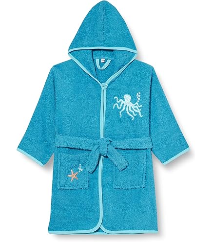 Albornoz Liso Zoe para niño 100% Algodón Peinado Abecé Casa