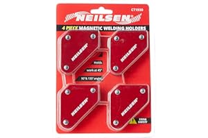 Neilsen CT1930 4pc Magnetic Welding Holders - 45°/90°/135° Angles - Supports Up to 10lb Weight - Welding Aids for Precision and Stability