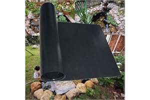 JIAOLUN123 Bâches Souples pour Bassin HDPE Doublure D'étang Noir Membrane de Jardin Épaisseur 0.5mm Étang Liner étanche Peaux D'étang pour Piscine,Jardins aquati,Résistants Aux Déchirures (6×7m)