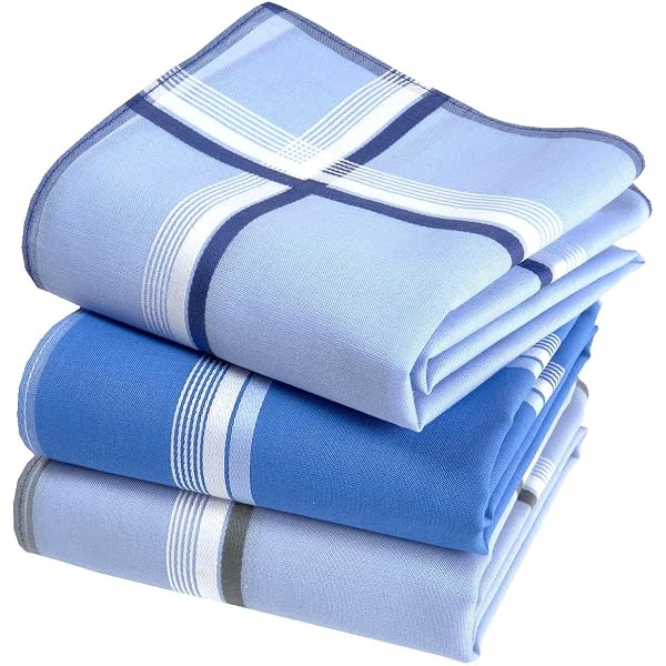 Mouchoirs En Coton Haut De Gamme ALBIN - 100% Coton, 45x45 Cm, Roulottés, Coffret 3 Pièces Blanc Classique