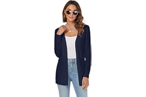 Famrrifuu Cardigan Donna Lungo Cotone Leggero Maniche Lunghe Giacca Elegante Estivo Cardigan in Maglia