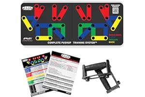 POWER PRESS Push Up Board – Home Workout Equipment, Push Up Bar with 30+ Color Coded Combo Positions for Exercise – Portable Gym Accessories for men and Women, Strength Training Equipment, Original