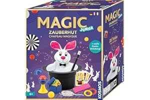 Kosmos Magic Cappello Magico, impara 25 Trucchi di magia, Kit di magia per Bambini dai 6 Anni in su, Istruzioni in Italiano da scaricare, con Bacchetta Magica e Molti Altri Accessori magici