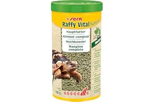 sera Raffy Vital Nature 1.000 ml (190 g) | Hauptfutter für Landschildkröten & Herbivore Reptilien | natürliche Sticks & Kräutertabletten mit Kräutern | Vitaminen & Mineralien