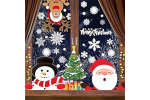Funnlot Christmas Snowflake Window Clings for Home & Xmas Decorations