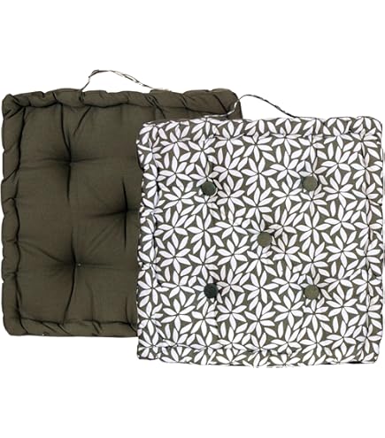 Cuscino Da Pavimento LOVELY CASA - Cotone 100%, 45x45x10 Cm, Colore Grigio Topo